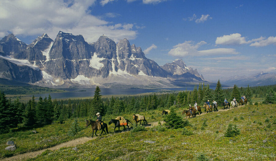 The Rampart Mountains in Jasper National Park