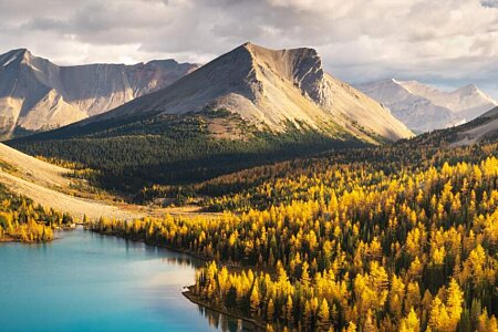 Myosotis Lake at Skoki Mountain in Banff National Park