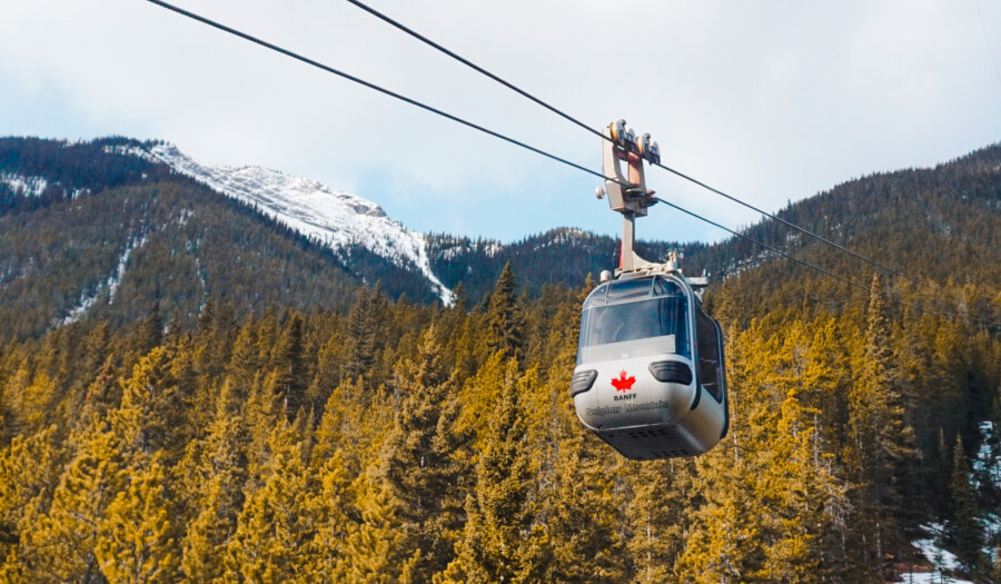 The Gondola at Sulphur Mountain in Banff