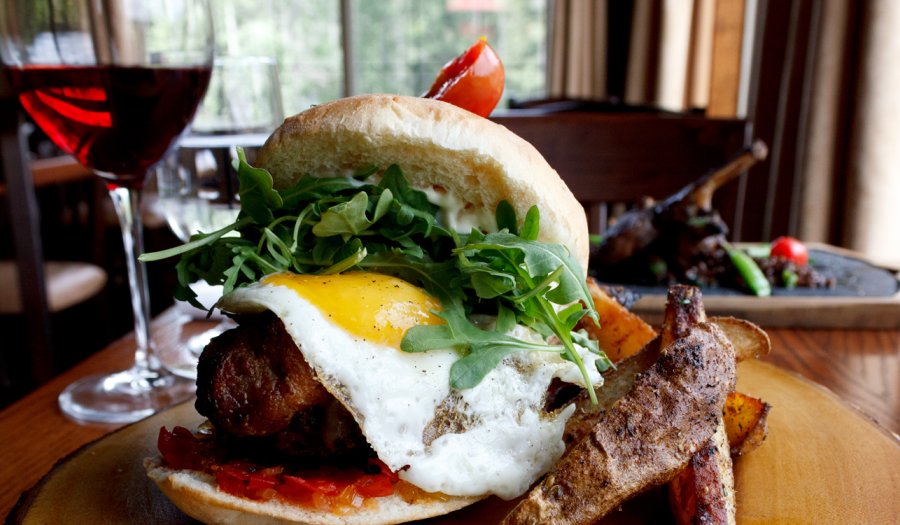 Elk burger heartstone restaurant