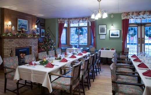 The dining area at Georgetown Inn, Canmore, Alberta.
