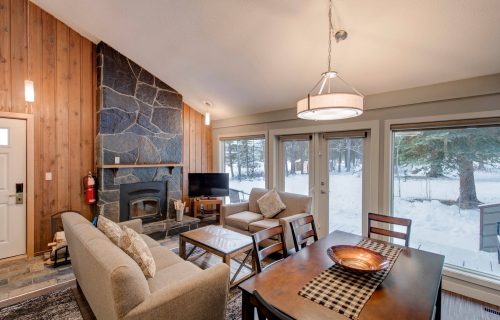 Woodland cabin winter