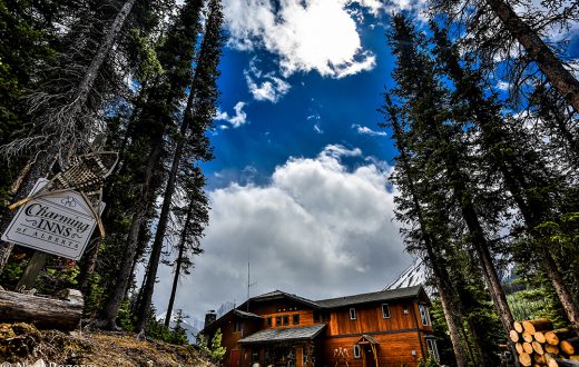 Mount Engadine Lodge exterior in Canmore, Alberta.