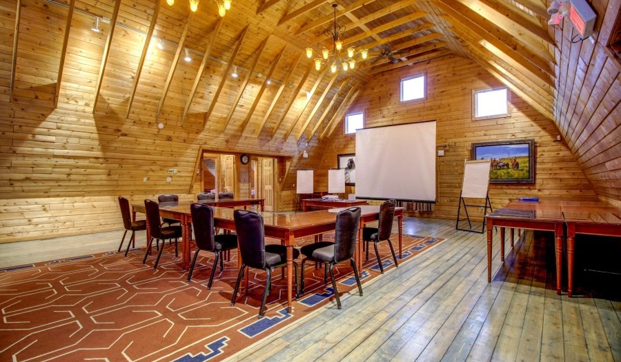 Grand meeting spaces at the Crossing at Ghost River Cochrane alberta